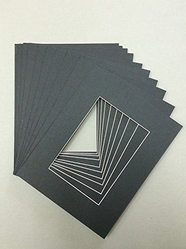 Pack of 10 16x20 Black Picture Mats or Photography Matting Bevel Cut for 12x16 Pictures