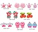 8 Pairs Animal Flower Clip On Earrings Set for Kids Toddler Little Girls