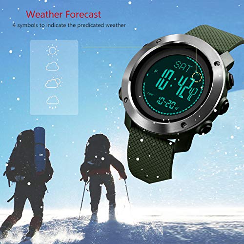 Men's Compass Watch, Altimeter Barometer Thermometer Temperature