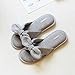 Women's Cozy Cotton Memory Foam House Slippers w/ Non Slip Soles (7-8 B(M) US, Grey)