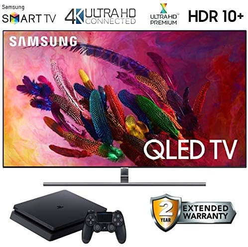 Samsung-QN75Q7FN 75" Q7FN Smart 4K Ultra HD QLED TV (2018) with 2 Year Extended Warranty + PS4 1TB (Super Bundle) QN75Q7FN QN75Q7 75Q7FN 75Q7