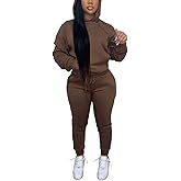 Alunzoem Sweatsuits for Women Set 2 Piece Jogging Outfits Long Sleeve Hoodie Sweatshirt Sweatpants Tracksuit