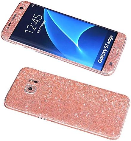DStores Glitter Full Body Stikcer for Galaxy S8, Bling Sparkle Protector Film [Front &amp; Back] Full Coverage Decals Skin Wrap for Samsung Galaxy S8 (Pink)