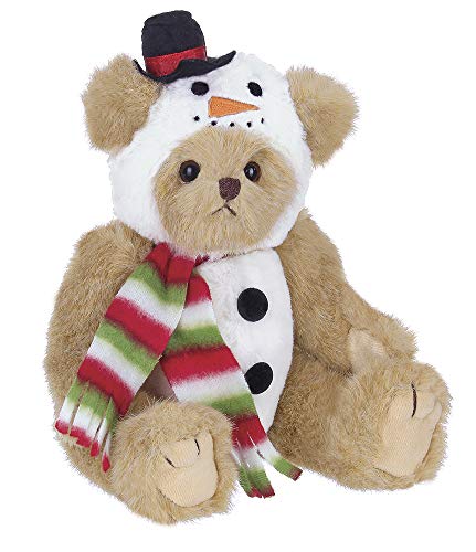 Bearington Christmas Stuffed Animals Christmas Teddy Bear Snowman Plush Winter Stuffed Animals - Froste 10"