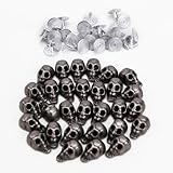 Surepromise Punk Skull Head Leather Rivets Set for Bag Shoe Clothing Nails Included Pack of 30