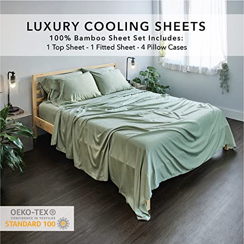 Bamboo Bay Luxury Bamboo Sheets King Size, Great Cooling Sheets, Ultra