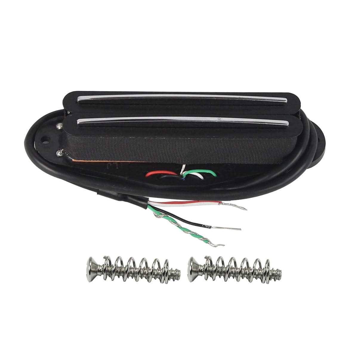 FLEOR Ceramic Hot Rail Single Coil Sized Humbucker Pickup High Output 12~13K for ST Electric Guitar, Black — image 1