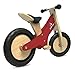 KinderfeetsClassic Chalkboard Wooden Balance Bike, Kids Training No Pedal Balance Bike, Red