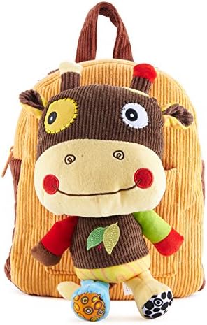 SUNVP Baby Creative Cute Carton Backpack, Soft Stuffed Animal Backpack (Yellow Cow)