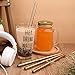JOYECO 10 Pcs Metal Reusable Straws Stainless Steel Drinking Sucker Full Variety, Multi Size with Carry Bag Brushes for 20 30oz Tumblers, Boba, Smoothies, Rose Copper