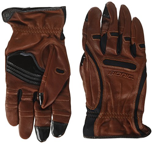 Bionic GDTN-M-P-BR-MD Men's Tough Pro with Natural Fit Premium Leather Glove, Medium, Brown