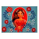 Disney Princess Elena of Avalor Rug HD Digital Girls Room Décor Bedding Floral Blue Area Rugs, 40