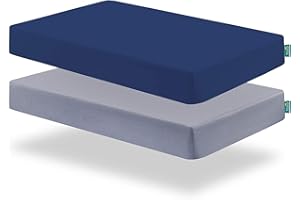 Biloban Lot de 2 draps de berceau pour bébé (71,1 x 132,1 cm) ultra doux pour matelas de berceau standard, parure de lit pour