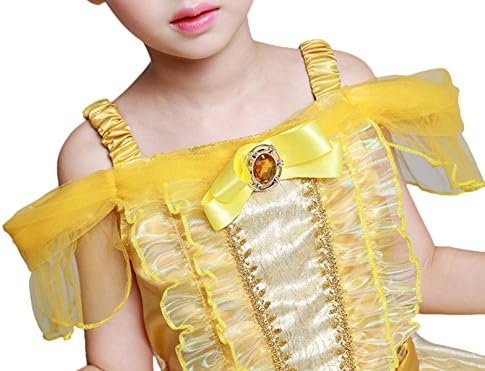 Ur Fashion ディズニードレス ベル 美女と野獣 子供ドレス 女の子 プリンセス コスチューム キッズ お姫様 なりきりワンピース コスプレ ロングドレス 1サイズ B075bl4pmb 734円
