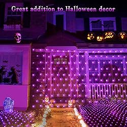 Halloween Net Lights, 200 LED 8.2ft x 4.9ft Purple
