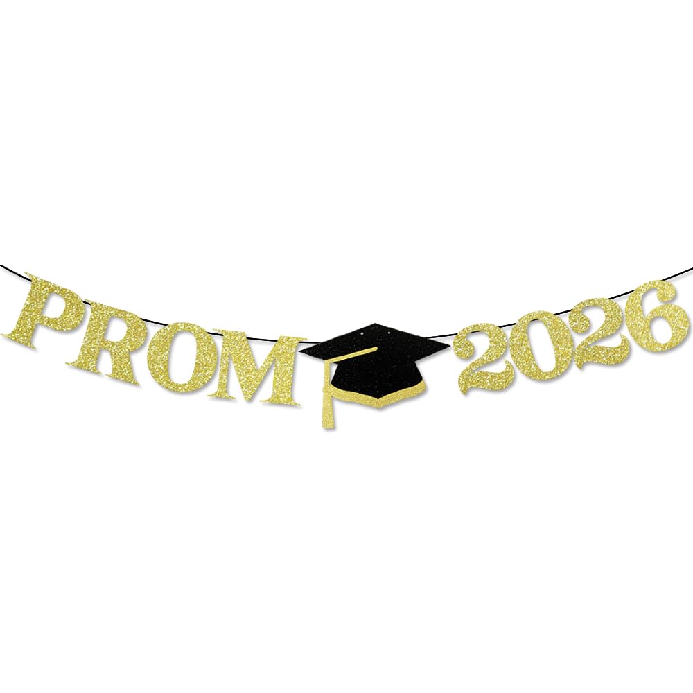 Prom 2026 Banner 2026 Graduation Party Decorations Congrats Doctorate Degree Hang Garland for College High School 2026 Graduation Celebration Party Supplies Decorations