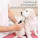 AFBEST Dog Clippers, Professional Pet Hair Grooming Clippers Low Noise Rechargeable Cordless Electric Hair Clippers (Gold)