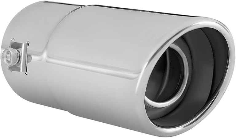 Amazon 排気口 直径1 5 2インチの排気テールパイプに適合 ステンレススチールでクロム効果 車用マフラーチップ フロントパイプ 車 バイク