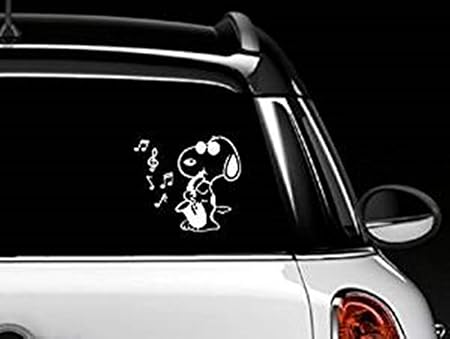 Amazon Co Jp スヌーピー Snoopy シリーズ ビニール デカール カー ステッカー No 12 Snoopy Music White 5 7 5 5 インチ 並行輸入品 おもちゃ