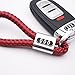 US85 For Audi Logo Emblem Key Chain Key Ring Metal Alloy BV Style Calf Leather Gift Decoration Accessories (Red)