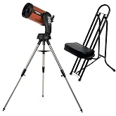 Celestron NexStar 8 SE Schmidt-Cassegrain Computerized Telescope with Chair | Includes 25mm eyepiece, tripod and astronomy chair for stargazing, tracking and comfort