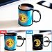 Vopie Color Changing Thermometer Heat Changing Mug Magic Sensitive Porcelain Coffee Cup - 10 OZ (Moon)