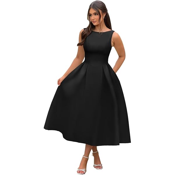 gatsby bridesmaid dresses Women's Silk Moire Boat Neck Column Dress in Black Size 38