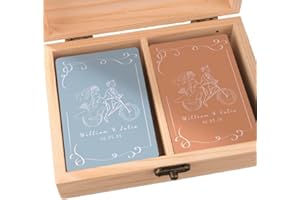 LongGenius Wedding Guest Book Playing Cards, Wedding Guesbook Sign, Custom Deck of Cards, Blank Playing Card