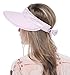 Bellady Women's Visor Hats UV Protection Summer Sun Hats Wide Brim Cap, Purple