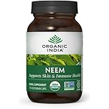 Organic India Neem Herbal Supplement - Supports Skin & Immune Health, Detox, Healthy Inflammatory Response, Vegan, Gluten-Fre