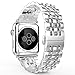 MoKo Band for Apple Watch Series 1 Series 2, Stainless Steel Metal Replacement Smart Watch Strap Bracelet for Apple Watch 38mm All Models - SILVER (Not Fit iWatch 42mm 2016)