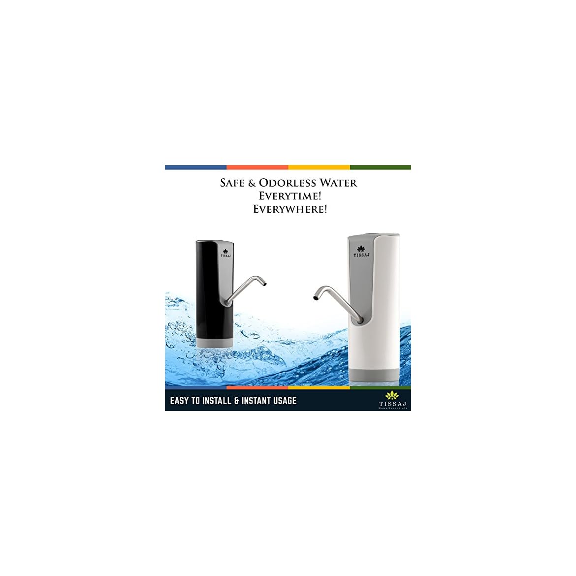 Tissaj Automatic Compact Portable BPAFree FDA Approved Drinking Water