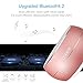 UDISON Portable Mini Bluetooth Speakers with Enhanced Bass, Dual Stereo Pairing, LED Lights, Built-in Mic, Handsfree Speakerphone for iPhone ipad Samsung Android -Rose Gold
