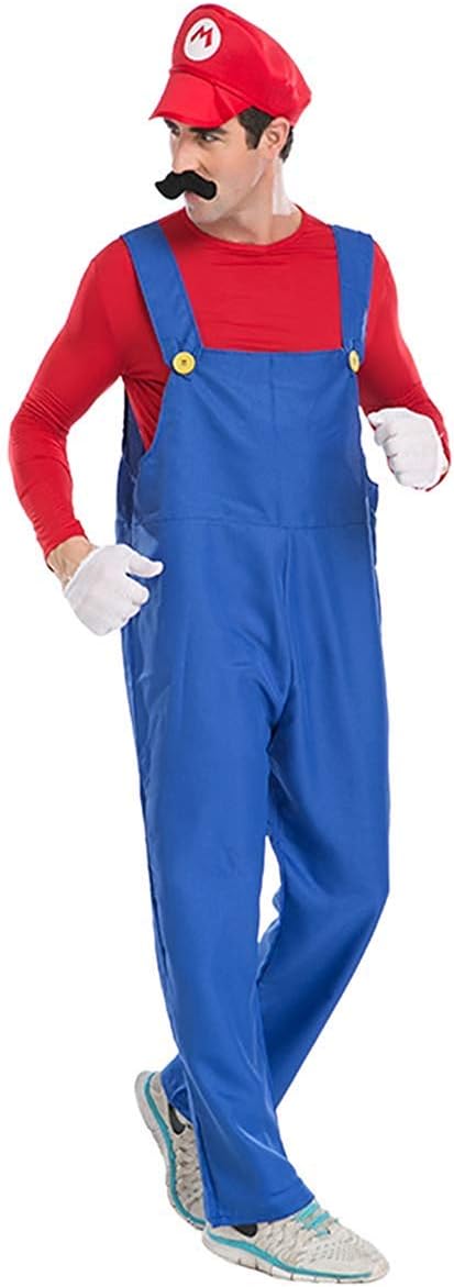 Yersery Unisex Super Mario Costume Adult Christmas Elf Halloween Cosplay Outfits