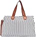 Diaper Tote by Elibag - Large Weekender Tote, Cute French Stripe Baby Diaper Bag Organizer