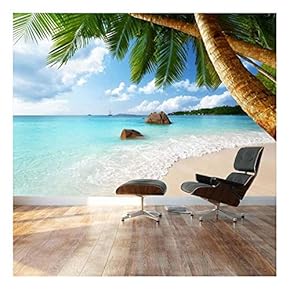 Made For You Handsome Design Palm Tree Paradise Ashore Landscape Wall Mural