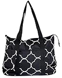 Ever Moda Moroccan Print Collection Tote Bag X-Large 21-inch