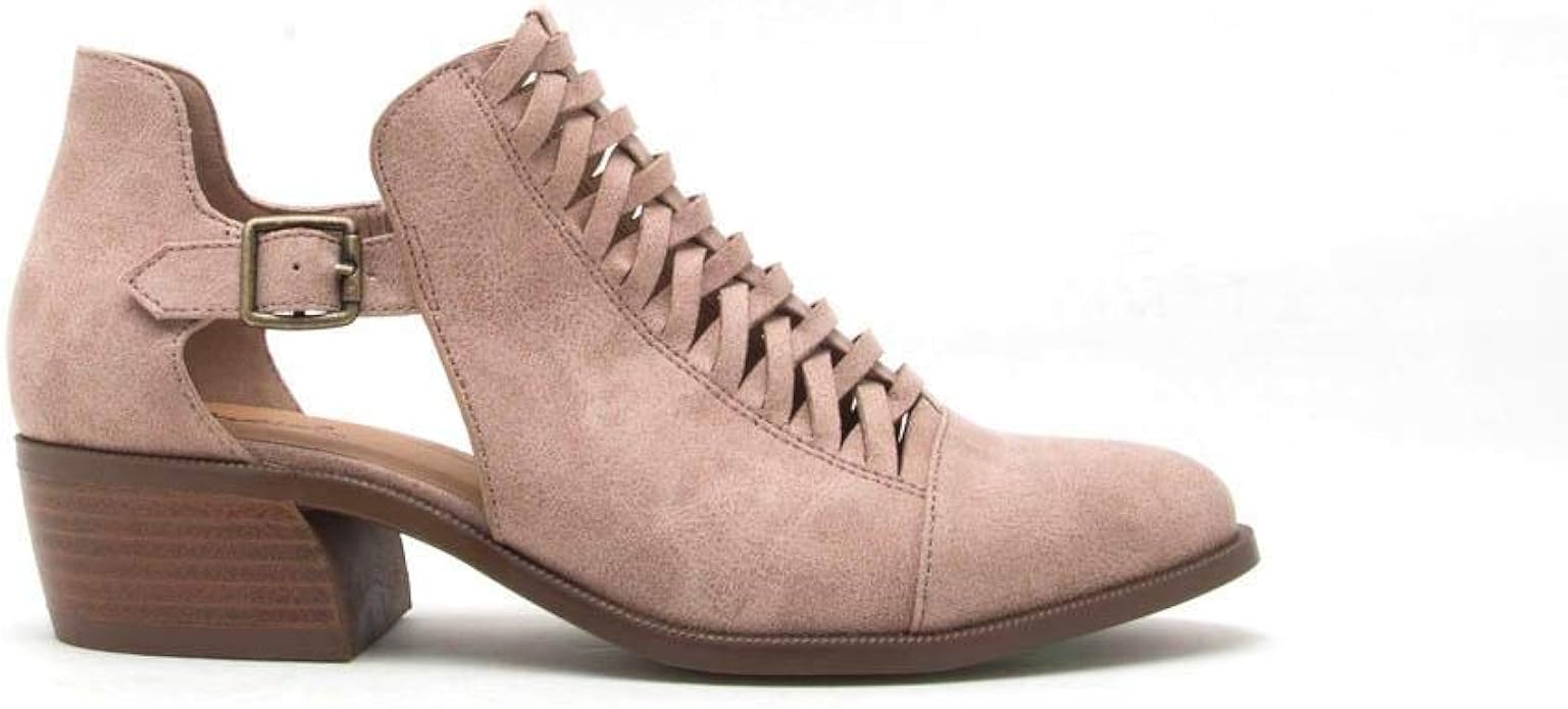 qupid side cut out booties