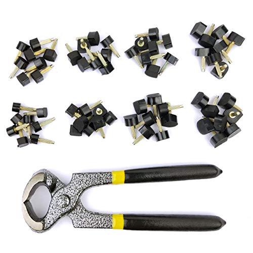 32 Pairs High Heel Tips Replacement Shoes Repair Caps, High Heel Repair Tool Kits for Women, Dowels Repair Tips Pin Kit with Stiletto Remove Pliers, 8 Different Size (8-12.5mm)