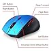 iXCC Wireless Mouse 2.4GHz 1600 DPI 6 Buttons Ergonomic Optical Mouse with Nano USB Receiver for PC, Mac, Netbook, Laptop or More - Blue