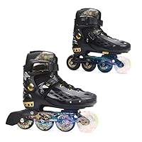 YF YOUFU Adjustable Inline Skates for Boys/Girls/Kids/Adult, Roller Skate/Blades with Triple Protection, Front Foot Shield, Hard PU Wheels, Patines with Light-up Wheel for Youth, Men, Women