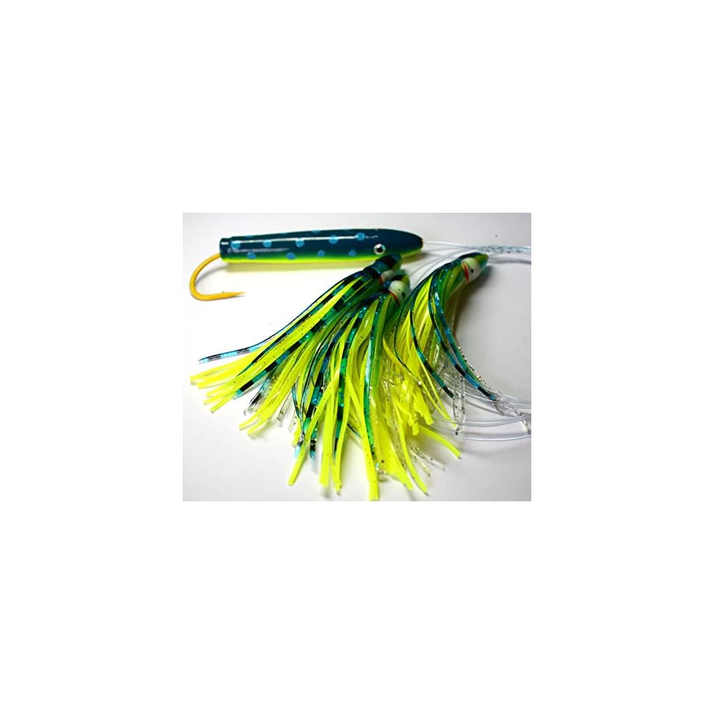 4in Mahi Cedar Plug Daisy Chain Saltwater Fishing Lure for Mahi Tuna