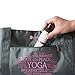 Aurorae Yoga Mat Tote Bag, Extra Wide to Fit Most Yoga Mats and Accessories, in Grey Heavy Duty Polyester