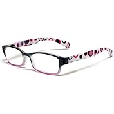 Calabria Hannah Designer Reading Eye Glasses +2.50 Purple Black Polka Dot Women Trendy Readers Retro Eyeglasses w/Soft Case