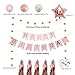 12th Birthday Decorations Party Supplies Rose Gold for Girls-Confetti Latex Balloon,Foil Mylar Star,Tassel Garland ,Tinsel Foil Fringe Curtains,Happy Birthday Banner as Photo Props,Gift