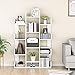 Tribesigns 12-Shelf Bookcase, Modern Tree Bookshelf Book Rack Display Shelf Storage Organizer for CDs, Records, Books, Home Office Deco (White)