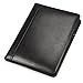 Samsill Regal Leather  Padfolio with Zippered Closure, Letter Size Writing Pad, Interior 10.1 Inch Tablet Sleeve, Black