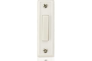 Newhouse Hardware BT1W Unlighted Doorbell Button, 1-Pack, White