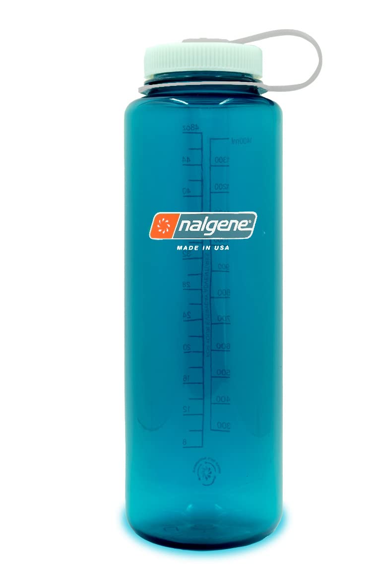 Photo 1 of Nalgene Sustain Tritan BPA-Free Water Bottle Made with Material Derived from 50% Plastic Waste (using ISCC certified mass balance), 48 OZ, Wide Mouth, Trout