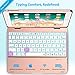 Phixnozar F1 Keyboard Case Compatible with iPad 2018 (6th Gen)/2017 (5th Gen)/Pro 9.7/Air 2 & 1 | Double-Rotating Hinge & Aluminum Keyboard/Case | Colorful Backlit Keys & Long Working Time (Rose Gold)